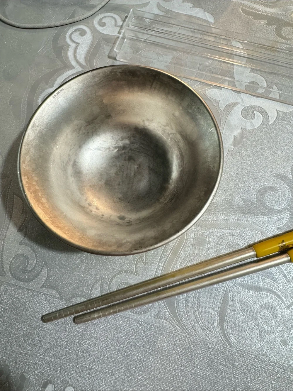 999 Fine Silver & Porcelain Bowl + Chopsticks Set – 80g Pure Silver